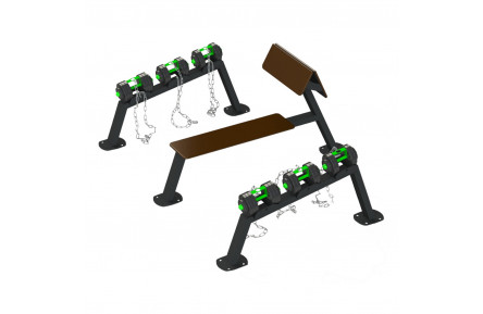 Гантельный ряд: 2*10 кг / 2*14 кг / 2*18 кг BruStyle Dumbbell Rack SG611.2