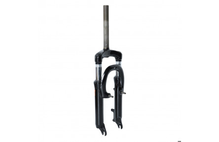 Вилка 20" Амортизаційна ST 1 шток-185mm різьбова travel-100мм disc/v-br чорний