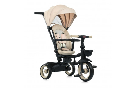 Дитячий триколісний велосипед MT 1038 Beige, з батьківською ручкою