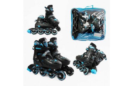 Ролики 8816 M розмір 34-38 колеса PU, d – 7 см, алюмінієва рама, підшипник ABEC-7