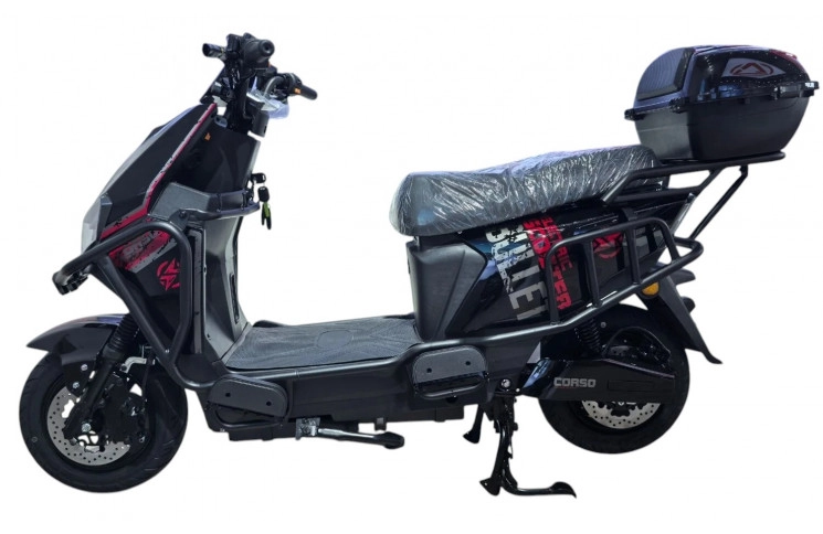 Електричний мопед Corso Bullet BL-144722 (2000W 72V/38Ah) чорно-червоний