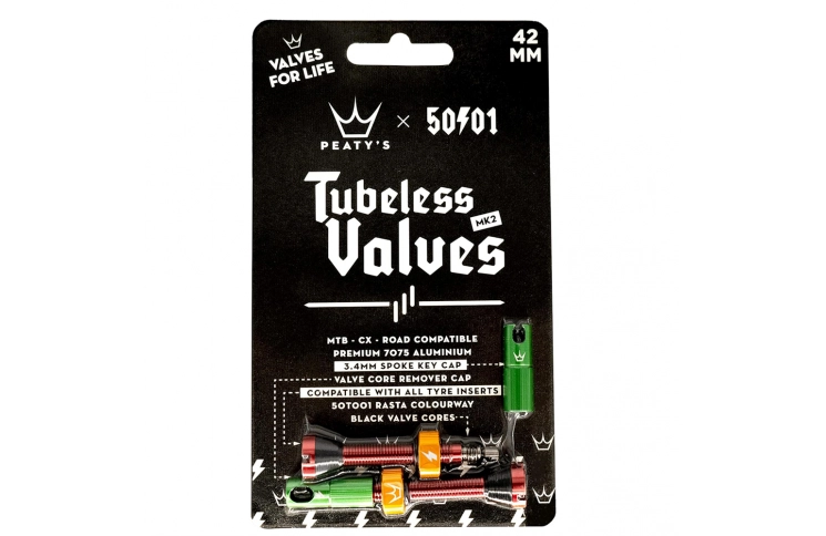 Ниппели Peaty's x Chris King Tubeless Valves, 42mm, Mango