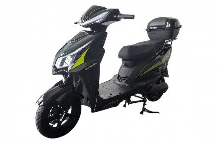 Электрический мопед Corso GTS-RR GTS-805595 (2000Вт литий-железо-фосфатный 72В 32Ач) 10" черно-зеленый