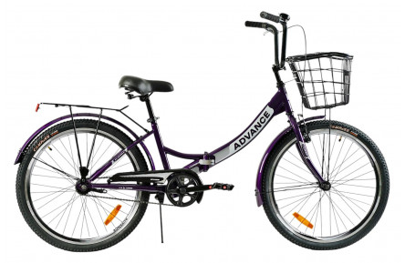 Велосипед складний Corso 24" Advance A24198 + КОШИК, сталь 14"