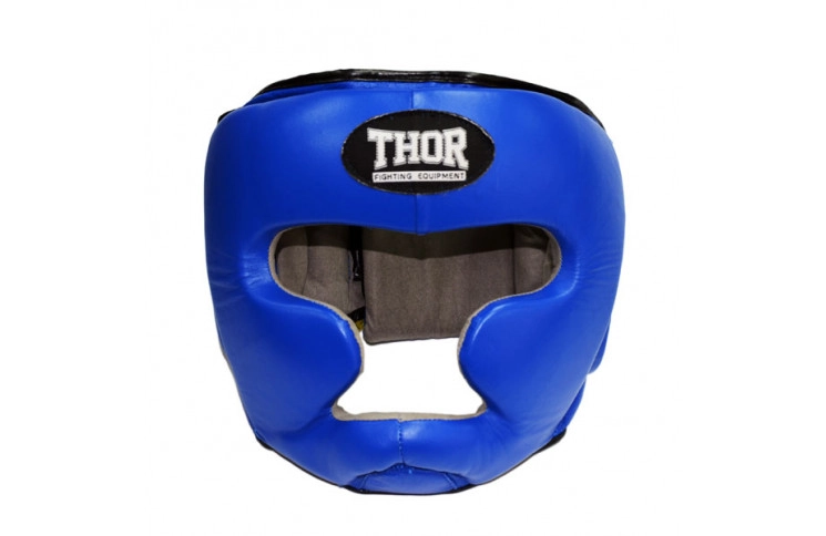 Шлем для бокса THOR 705 XL /Кожа/синий