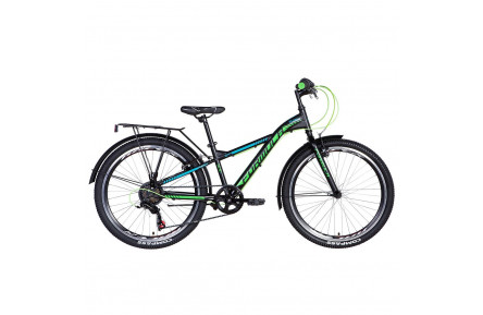 Подростковый велосипед Formula Mask 2021 24" 125" черно-зеленый