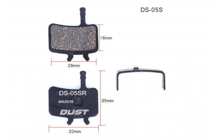 Колодки тормозные полуметалл DUST DS-05S AVID BB7 ， Juicy3/5/7