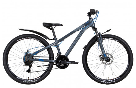 Велосипед 26" Discovery TREK AM DD 2022 (темно-сірий із синім (м))