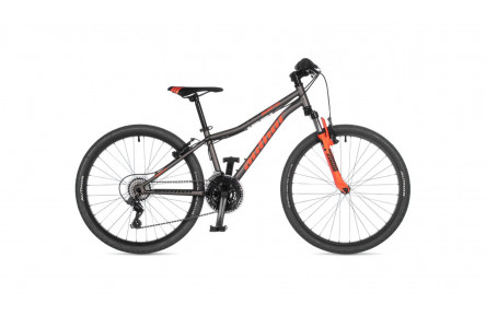 Велосипед AUTHOR (2023) Matrix 24", рама 12,5", колір-сріблястий // неоново помаранчевий