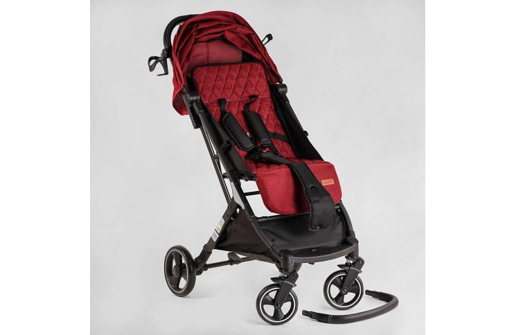 Тележка прогулочная детская "JOY" Comfort L-52304 цвет КРАСНЫЙ, рама сталь с алюминием, футкавер, телескопическая ручка