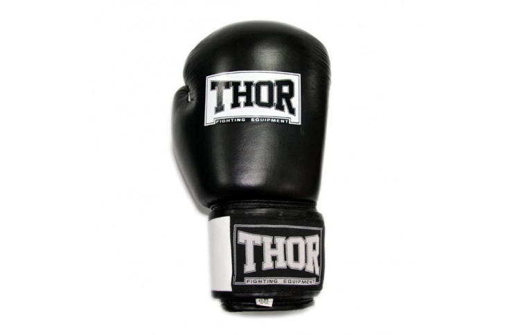 Рукавички боксерські THOR SPARRING 16oz /Шкіра/чорно-білі