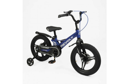 Велосипед 16" дюймів 2-х колісний Corso «Revolt» RV-16814 (1) МАГНІЄВА РАМА, ЛИТІ ДИСКИ, ДИСКОВІ ГАЛЬМА, зібран на 75