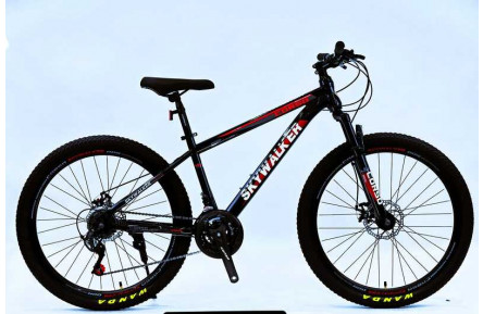 Велосипед Спортивний Corso «Skywalker» 26" дюймів SW-26474 (1) рама сталева 15’’, перемикачі SunRun, 21 швидкість, зібран на 75