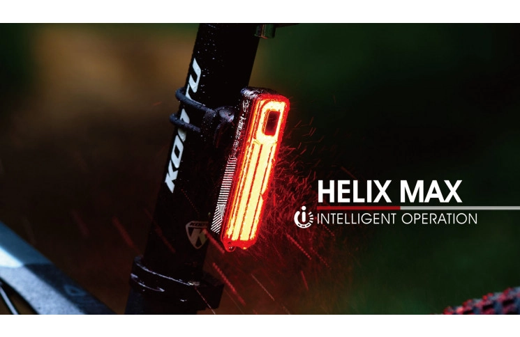 Мигалка задняя Moon Helix MAX 250LM встроенный аккум, USB TYPE-C кабель, черная
