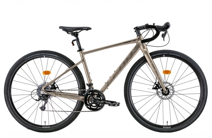 Велосипед понижен в цене 28" Leon GR-90 DD 2022 (бежевый с серым)