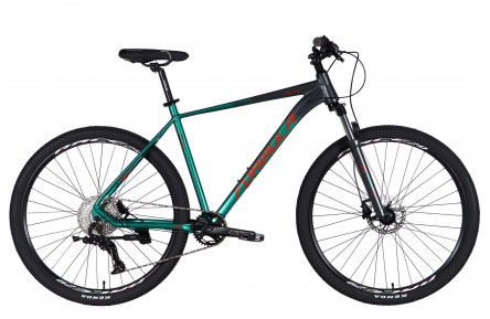 Велосипед AL 29" Formula ZEPHYR 1.0 HDD рама-21" темно-сріблястий з зеленим 2026