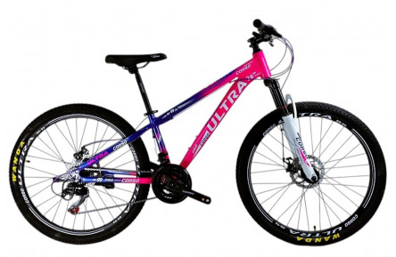 Велосипед Corso ULTRA 26" 13" сине-розово-белый