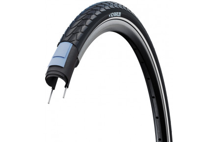 Покришка 28x1.50 700x38C (40-622) Schwalbe MARATHON RACER, RaceGuard, B/B-SK+RT HS429 ADDIX GREEN 67EPI