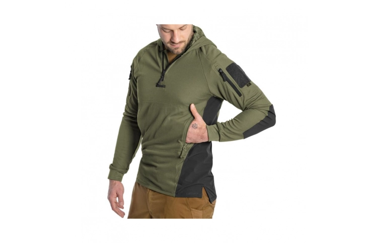 Кофта тактична Helikon-Tex RANGE HOODIE - TopCool, оливковий, розмір S