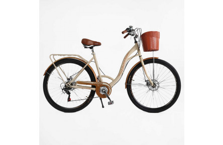 Велосипед городской Corso Liberty 28" LR-28406 + КОРЗИНА, сталь 20"