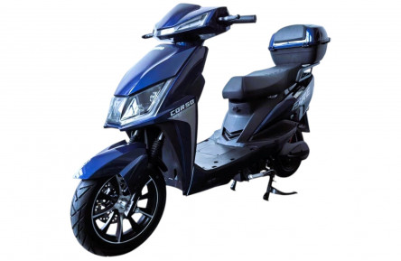 Электрический мопед Corso Fire FR-182964 (1800Вт графеновый 72В 32Ач) 12"/10" синий