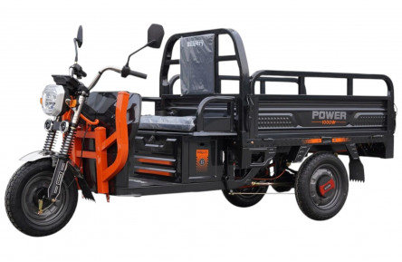 Электрический грузовой трицикл Billgery Power PW-517809 (1000Вт 72В 45Ач) 12" черно-оранжевый