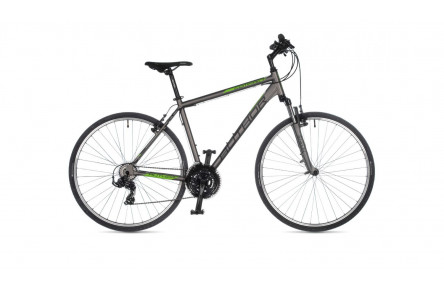 Велосипед Author Compact 2023 28" 22" серебристый зеленый/серебристый