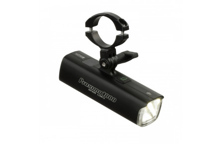 Фонарь передний Author PROXIMA 1000 lm/GoPro clamp USB Alloy - black