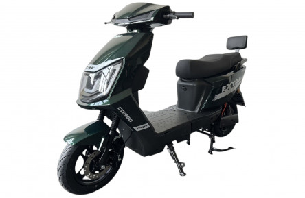 Электрический мопед Corso Extra XT-126182 (1200Вт литий-железо-фосфатный 64В 30Ач) 10" зеленый