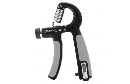 Еспандер кистьовий MS 4122-1(Black-Grey) з лічильником, навантаження 5-60 кг