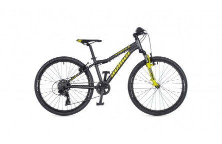 Велосипед AUTHOR (2023) A-Matrix SL 24", рама 12,5", колір-темно сірий // салатовий