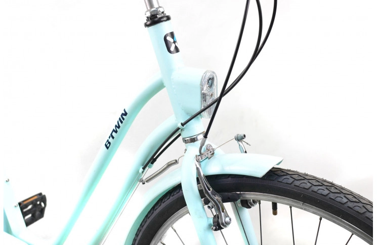 Гибридный велосипед B'Twin Elops 520 28" XXS/44 см бирюзовый