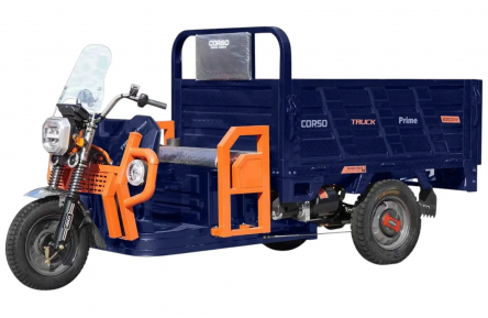 Електричний вантажний трицикл Corso Truck Prime PM-618449 (2500Вт 72В 58Аг) 12" помаранчево-синій