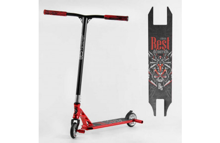 Самокат трюковий 28536 Best Scooter HIC-система, ПЕГИ, алюміній, АНОДОВАНЕ ФАРБУВАННЯ, колеса PU, d = 110мм, кермо - 60 см