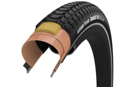 Покрышка 700x45 (45-622) GoodYear Transit SUV S3:Protection, Wire, Black + reflective strips, 60tpi