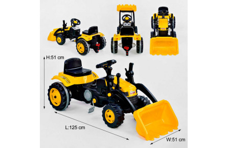 Экскаватор педальный с ковшом Pilsan 07-315 цвет ЖЕЛТЫЙ