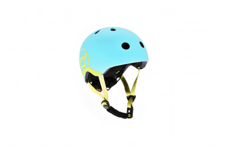 Шлем защитный детский Scoot and Ride, голубика, с фонариком, 45-51см