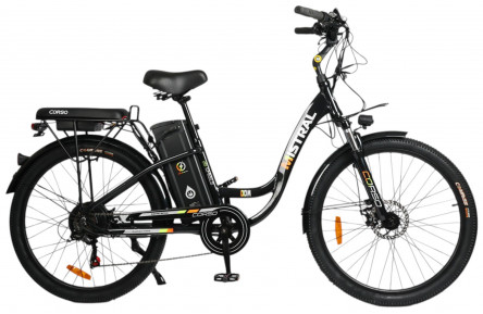Электровелосипед Corso Mistral 26" MS-26219 (600Вт 48В 20Ач) черный