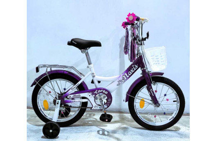 Велосипед 16" дюймів 2-х колісний "CORSO" MAXIS MX-65213 (1) ручне гальмо, дзвіночок, сидіння з ручкою, додаткові колеса, ЗІБРАНИЙ НА 75, в коробці