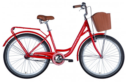 Велосипед 26" Dorozhnik CRYSTAL 2024 (червоно-білий)