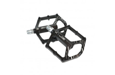 Педалі Сталь BEcool BC-PD425 чорний з білим на 1 пром. подшипн. AM (брендоване пакування)