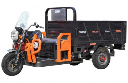 Електричний вантажний трицикл Corso Truck Prime PM-632199 (2500Вт 72В 58Аг) 12" чорно-помаранчевий