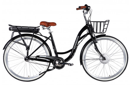Велосипед з електроприводом 28" ST Dorozhnik eAQUAMARINE BH рама-19" 36B 13А*г 500Вт чорний з кошиком 2026