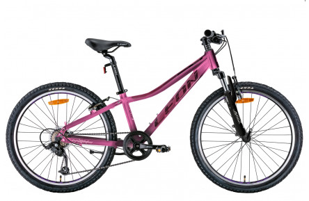 Велосипед 24" Leon JUNIOR AM Vbr 2022 (розовый с черным (м))