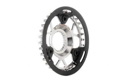 Передня зірка Gates Carbon Drive CDX Pinion з обідком з нержавіючої сталі 32T, срібна