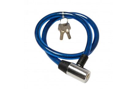 Замок тросовий на ключі VLT PJ-112S 800мм *12мм синій AM (брендоване пакування)