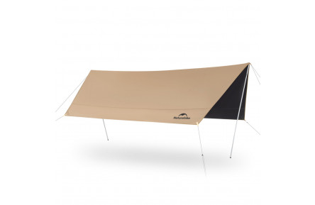 Тент-навіс Naturehike CNK2350WS015 Cloud Skies Tarp Lite, 550x465 см, коричневий