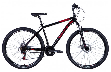 Велосипед 29" Discovery RIDER 2024 (чорно-червоний)