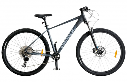 Велосипед Corso APEX PX-11755 29" 19" сірий, обладнання Shimano Deore 12 швидкостей, вилка Santour повітряна