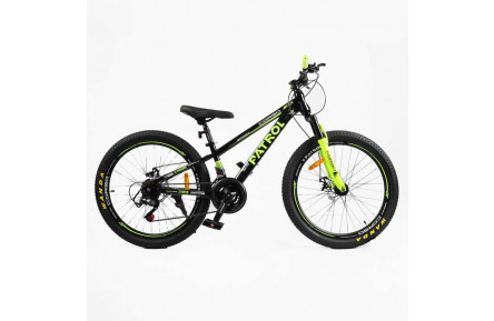 Велосипед Спортивний Corso «PATROL» 24" дюйми PL-24057 (1) рама сталева 11’’, обладнання SUNRUN 21 швидкість, зібран на 75